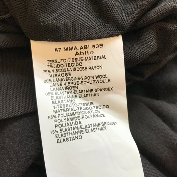 Max Mara Jersey Knit Dress Womens 44 Medium Large Black Long Sleeve Midi Stretch - Picture 5 of 11